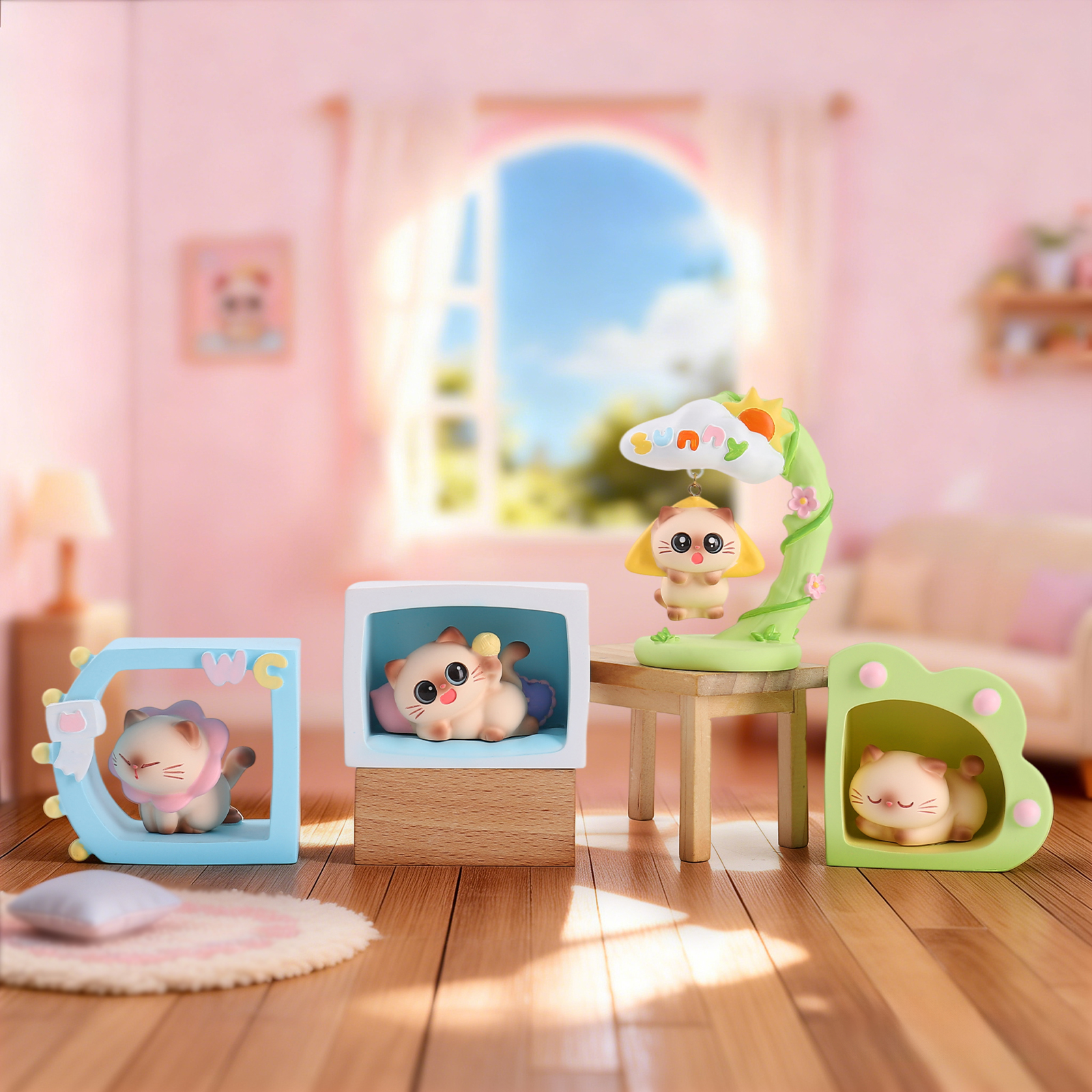 Exquisite desktop ornaments, My Meow Meow Little World blind box, soft and cute cat figurines, beautiful and healing children's gifts details Picture