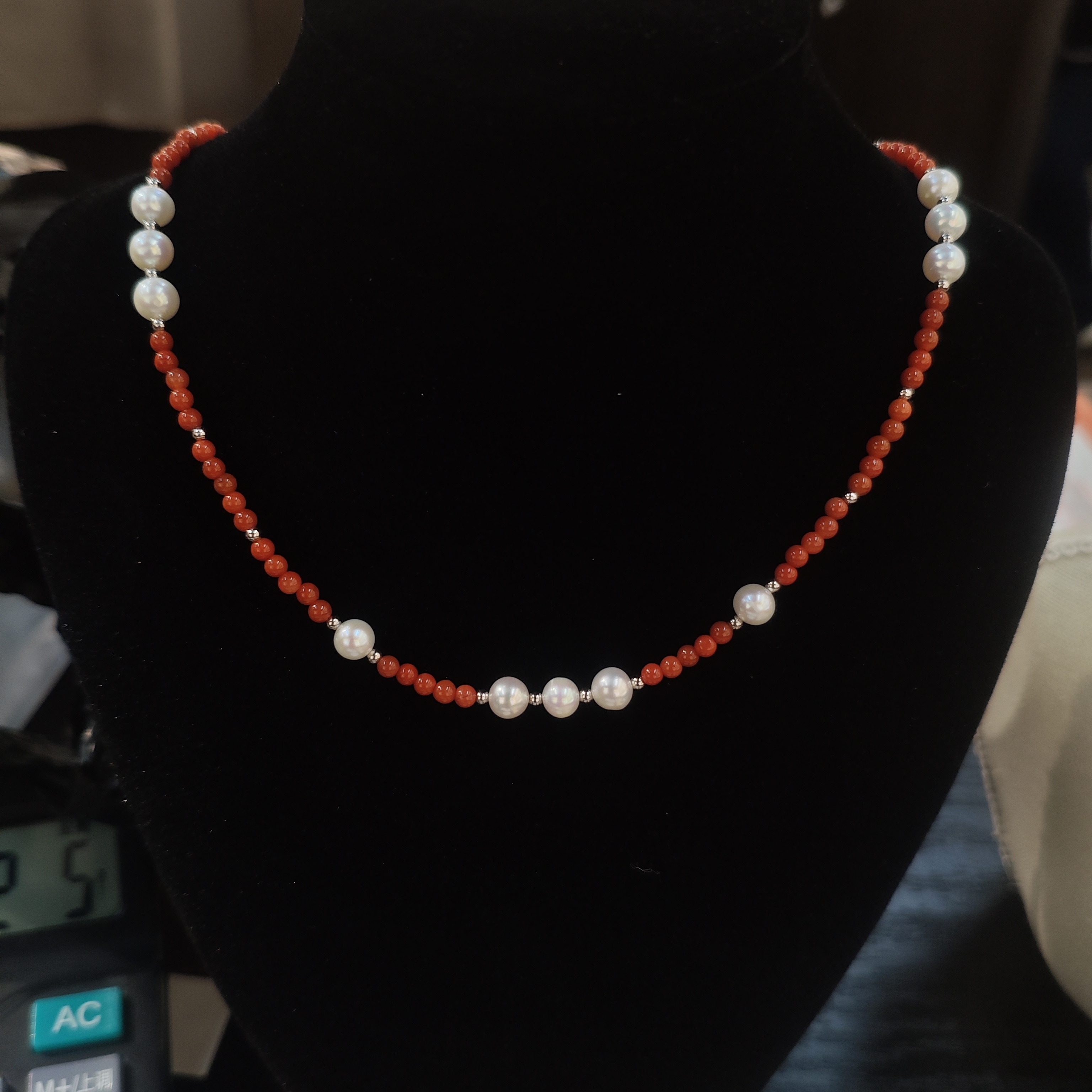 Influential new accessory, elegant and refined S925 Silver South Red Natural Pearl Necklace