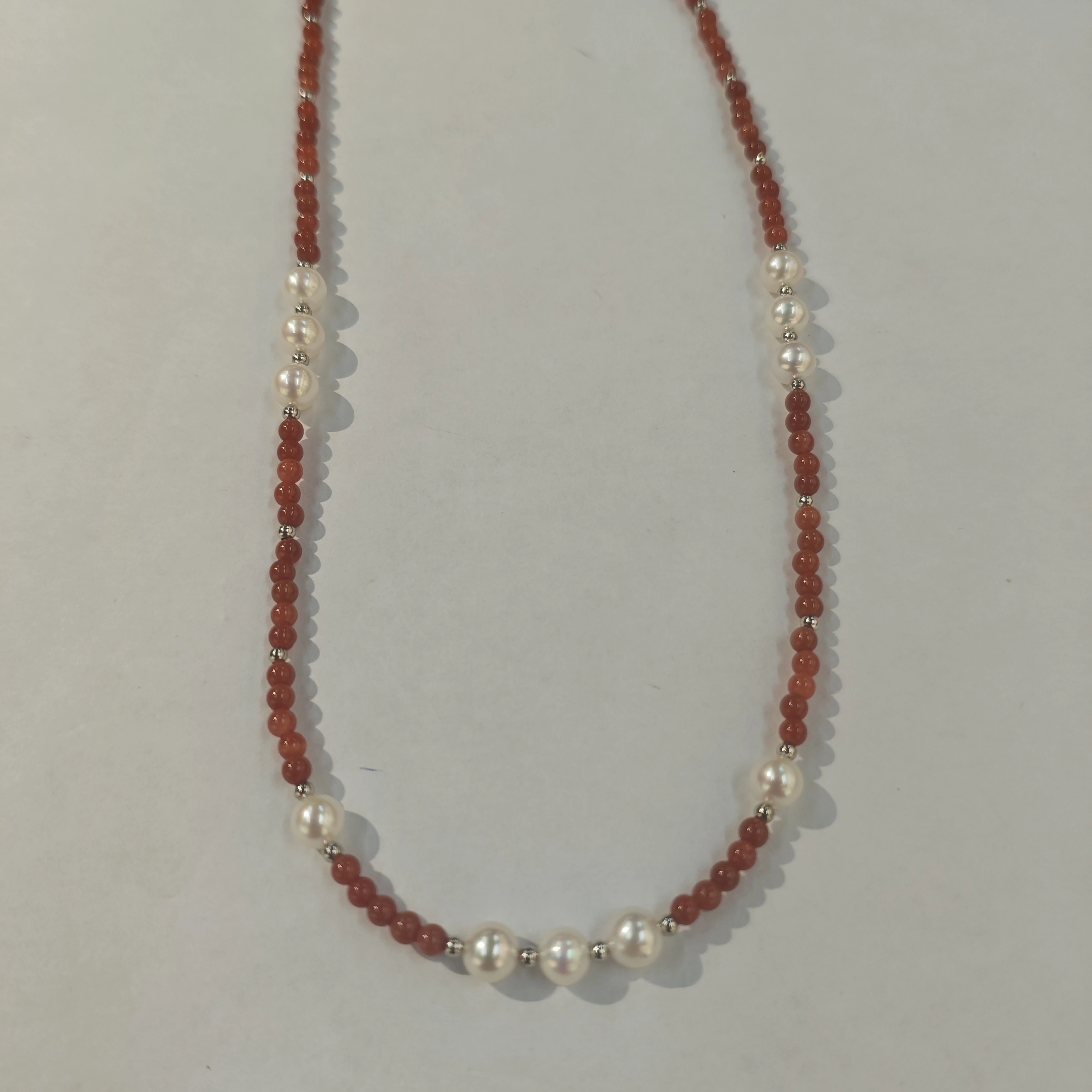 Influential new accessory, elegant and refined S925 Silver South Red Natural Pearl Necklace detail image 2