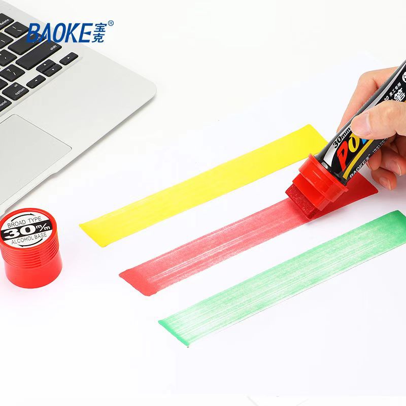 Baok MK860-30 Color POP Marker Wholesale, Graphic design Special advertising Marker, oil-based ink refilling marker Application Scenario