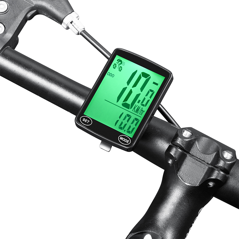 YE100-B bicycle wired speedometer with large screen in both Chinese and English, wired touch backlight, waterproof, mountain bike speedometer, odometer, and speedometer details Picture