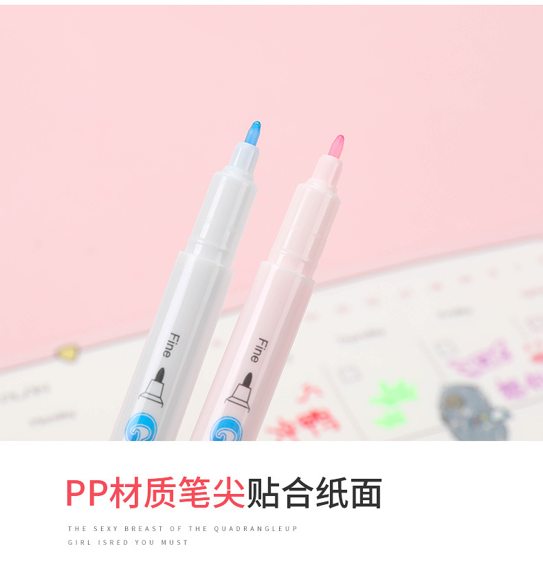GN6620 Creative 24-color Glitter Pen Set: Metallic Pastel pens, Pearlescent Markers, Colored Highlighters, Student Notebook Pens pic 9