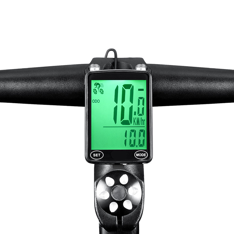 YE100-B bicycle wired speedometer with large screen in both Chinese and English, wired touch backlight, waterproof, mountain bike speedometer, odometer, and speedometer