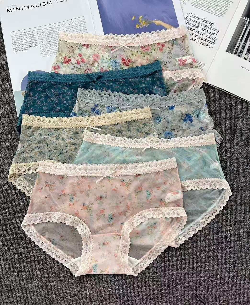 3052#外贸出口轻薄舒适内裤女士新款舒适性感情趣中腰锦泳女士三角裤QNI