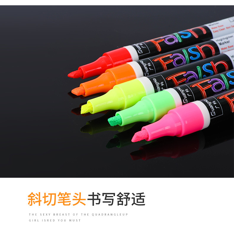 广纳荧光板专用笔电子屏灯板笔可擦荧光笔彩色白板笔无尘液体粉笔 pic 8