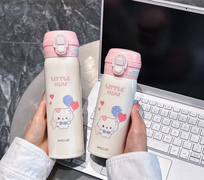 Double Bullet Cap Titi Cat Pink Series 500ML Application Scenario