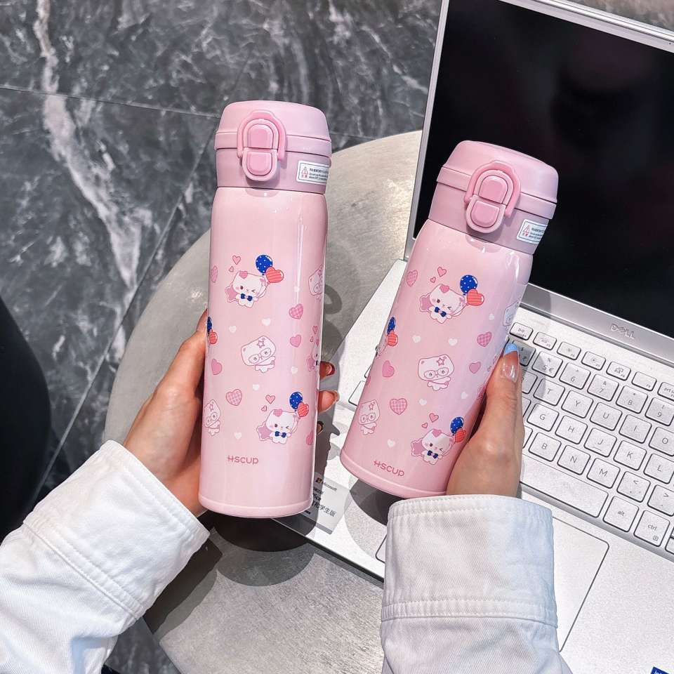 Double Bullet Cap Titi Cat Pink Series 500ML details Picture