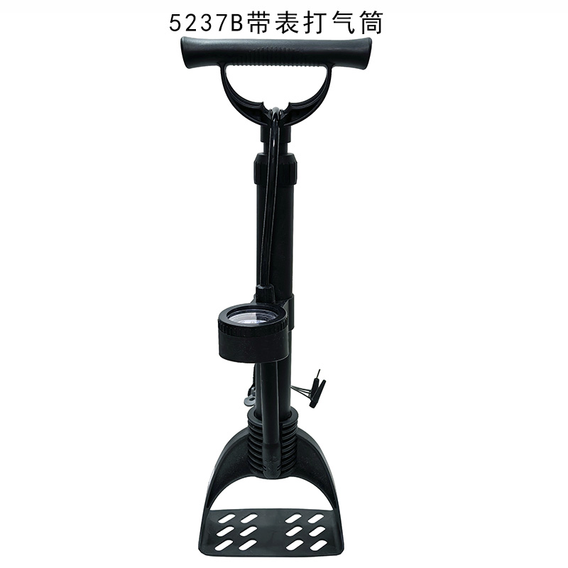 5237B自行车打气筒汽车单车气筒便携落地气筒篮球玩具充气泵充气筒
