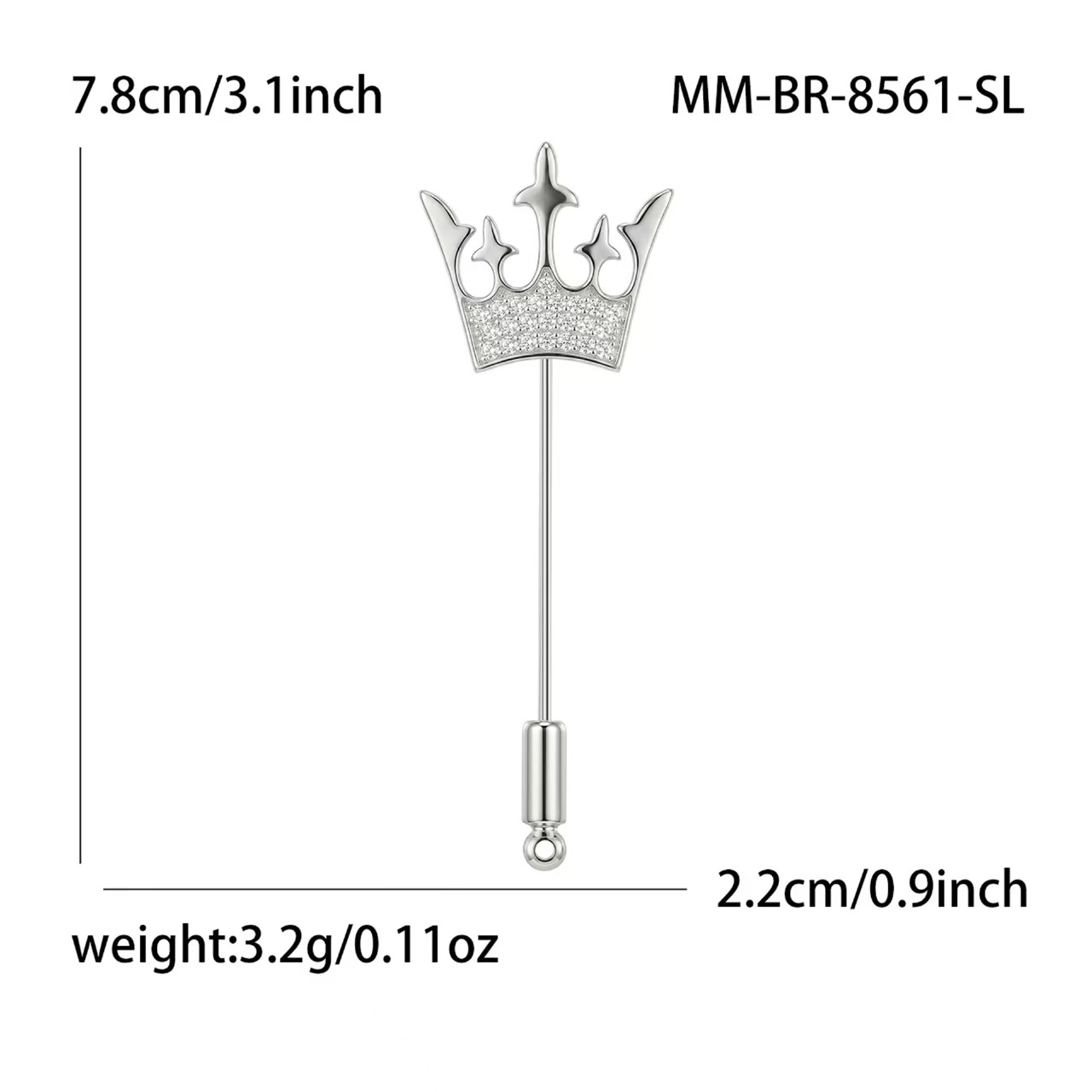 New fashionable women's copper-plated real gold crown brooch, Korean-style trendy clothing brooch accessory Application Scenario