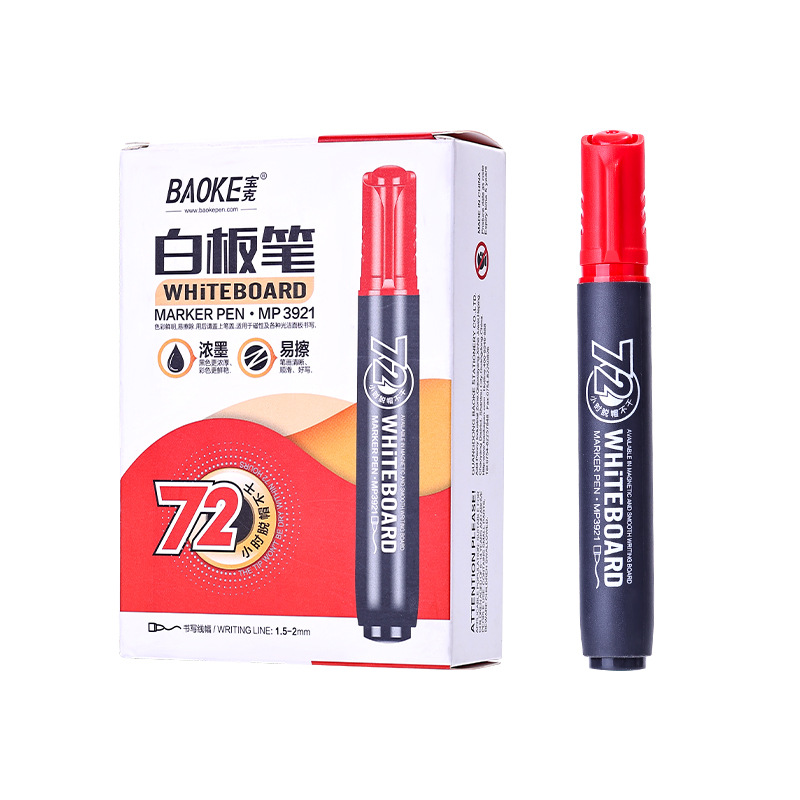 The Pok MP3921 whiteboard pen is a cross-border bestseller. It is a black, red and blue erasable pen for teachers, easy to erase and leaves no marks. It is also a meeting and office pen Item Picture