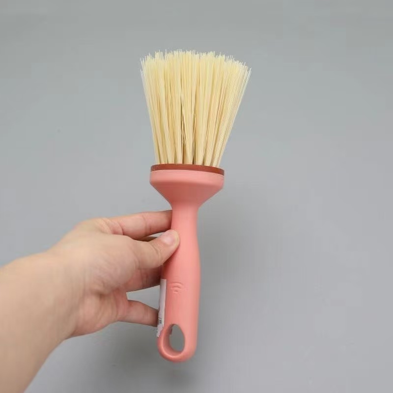 KEYide electric cleaning brush, grey handle, yellow bristles, coat brush, plastic bristle remover, large size details Picture