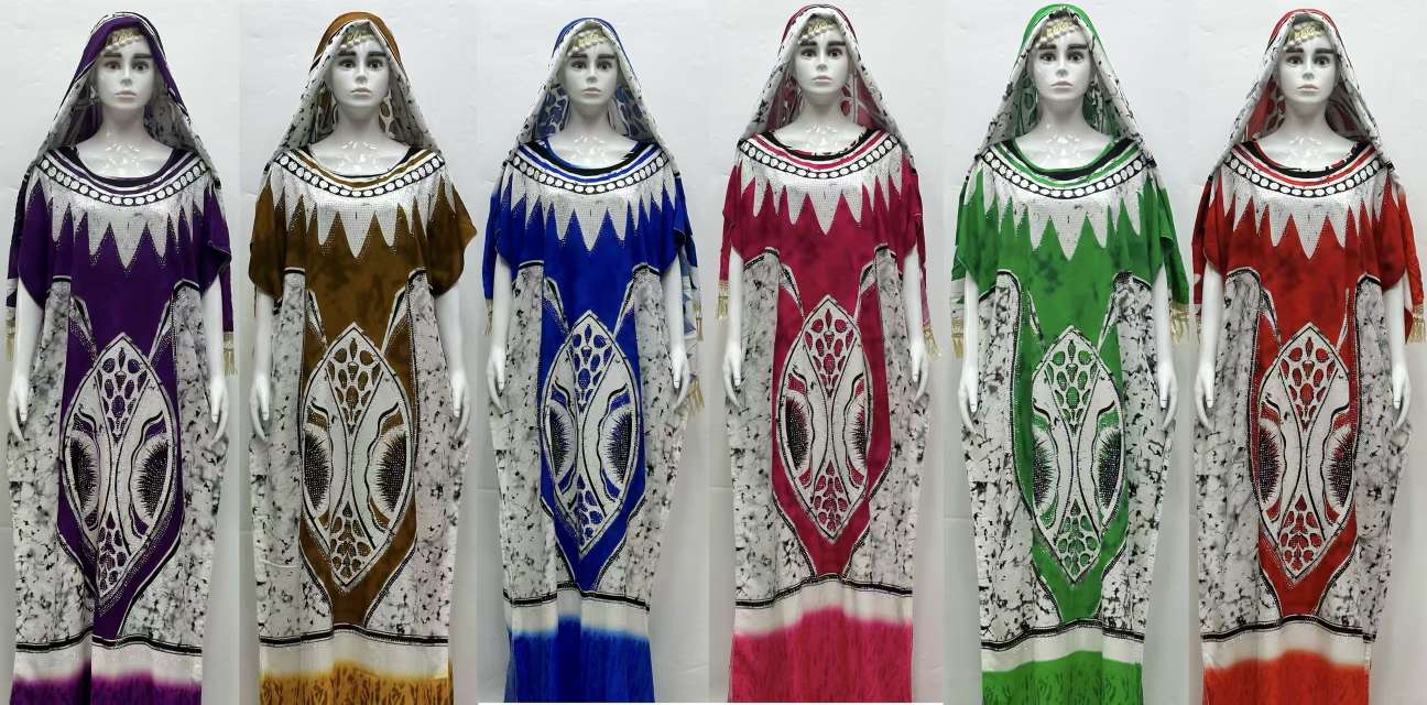 Muslim women's cotton robe, a long robe in the Middle Eastern style