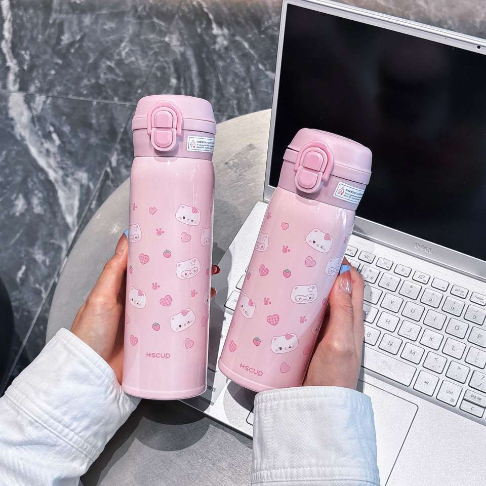 Double Bullet Cap Titi Cat Pink Series 500ML Item Picture