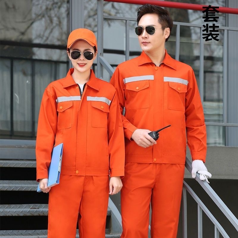 Spring and autumn reflective strip work clothes set, auto repair factory construction site wear-resistant work clothes, workshop coal mine welder's labor protection clothes, spring and autumn long-sleeved labor protection clothes, work clothes set, men's reflective strip work clothes, factory uniform top, wear-resistant auto repair work clothes wholesale detail image 5