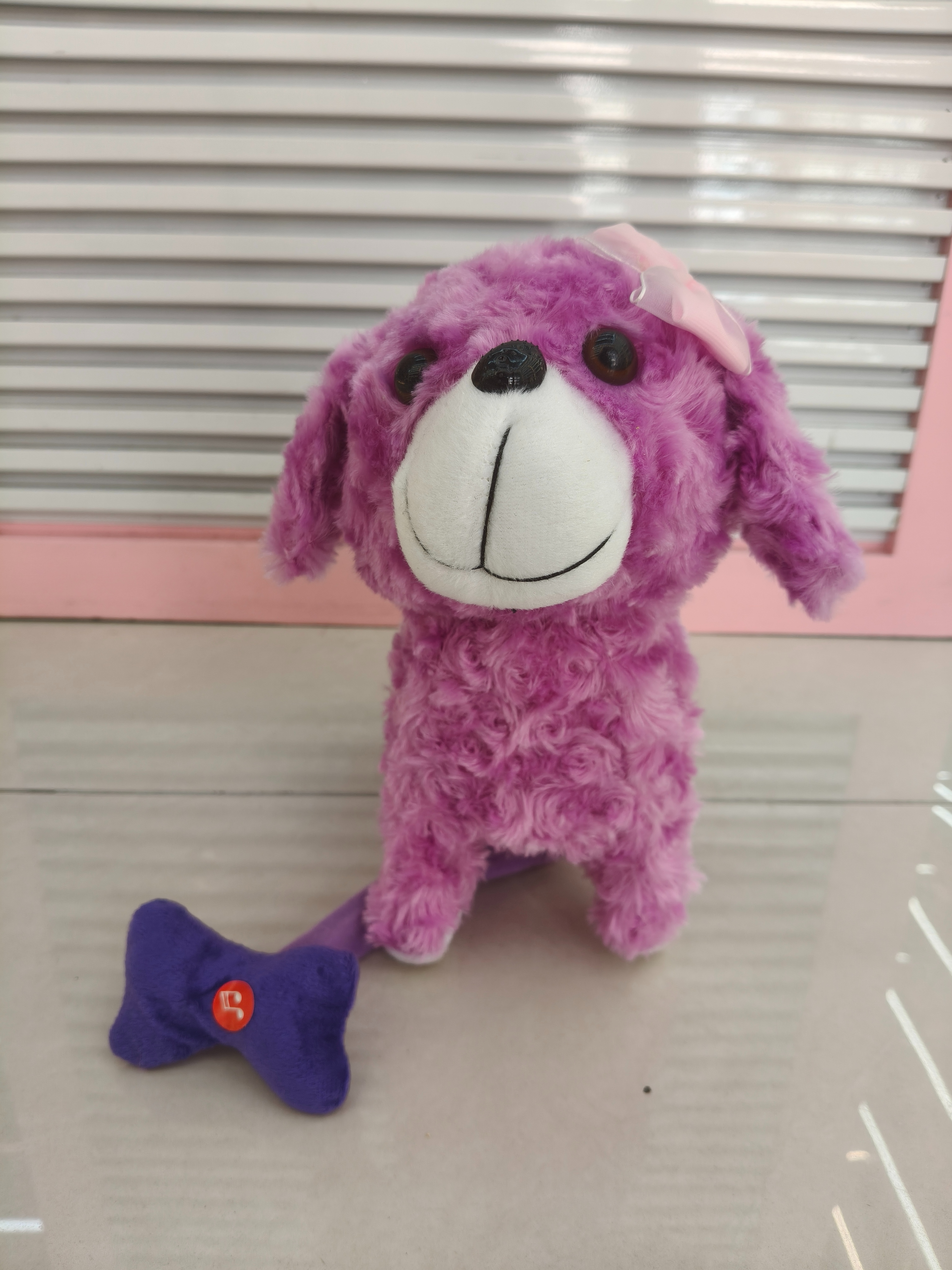 A life-sized colorful children's toy with a walking, tongue-licking, leash and 60 songs Application Scenario