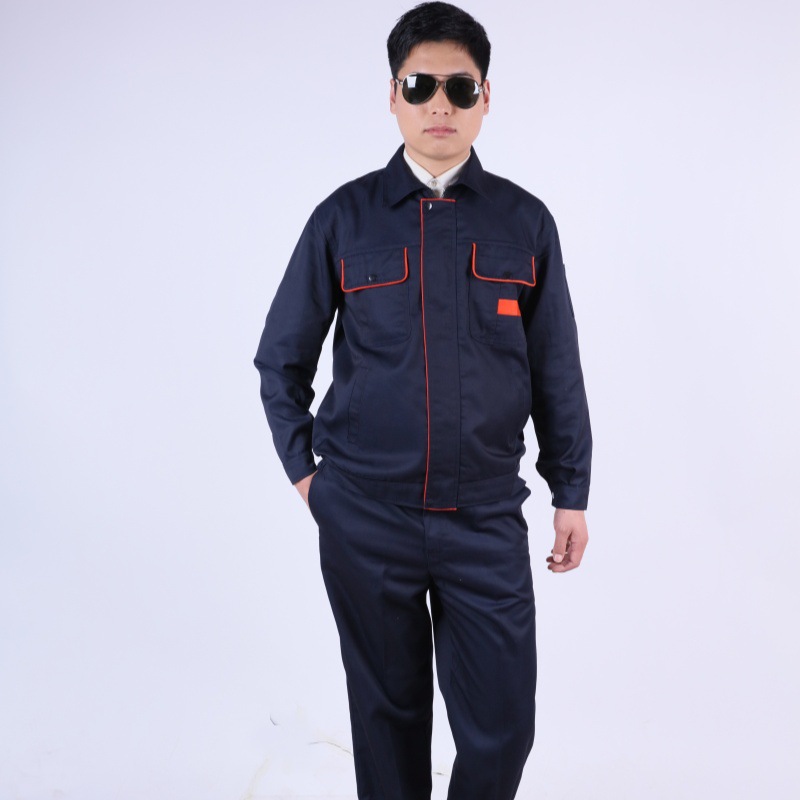 Work clothes, spring and autumn wear, summer wear, labor protection wear, all-polyester, polyester-cotton, polyester-twill, polyester-silk, cotton, auto repair, construction and decoration clothing detail image 5