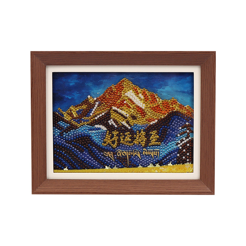 "Good Luck Is Coming" 8-inch flowing sand diamond painting ambient desktop decoration art and cultural Creative gift Application Scenario