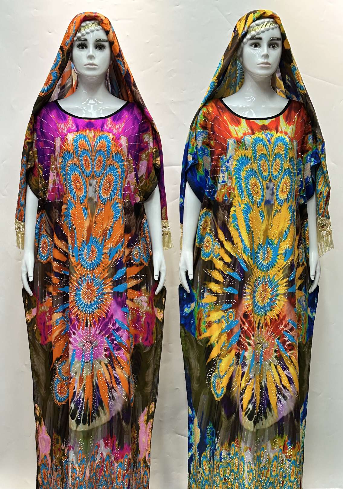 Cotton Muslim robes, Middle Eastern-style women's ethnic clothing, breathable in summer