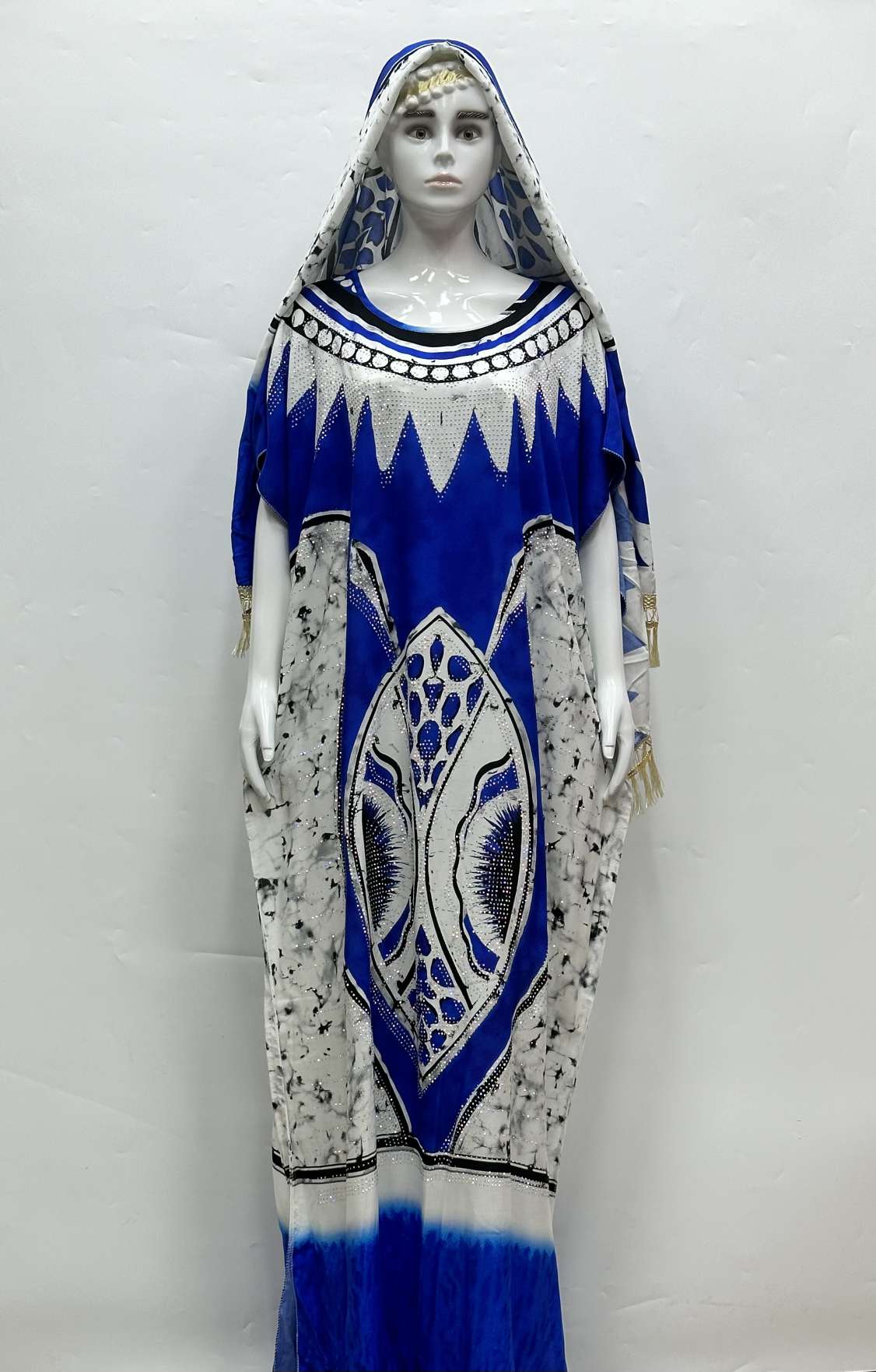 Muslim women's cotton robe, a long robe in the Middle Eastern style details Picture