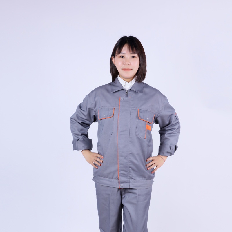 Work clothes, spring and autumn wear, summer wear, labor protection wear, all-polyester, polyester-cotton, polyester-twill, polyester-silk, cotton, auto repair, construction and decoration clothing details Picture