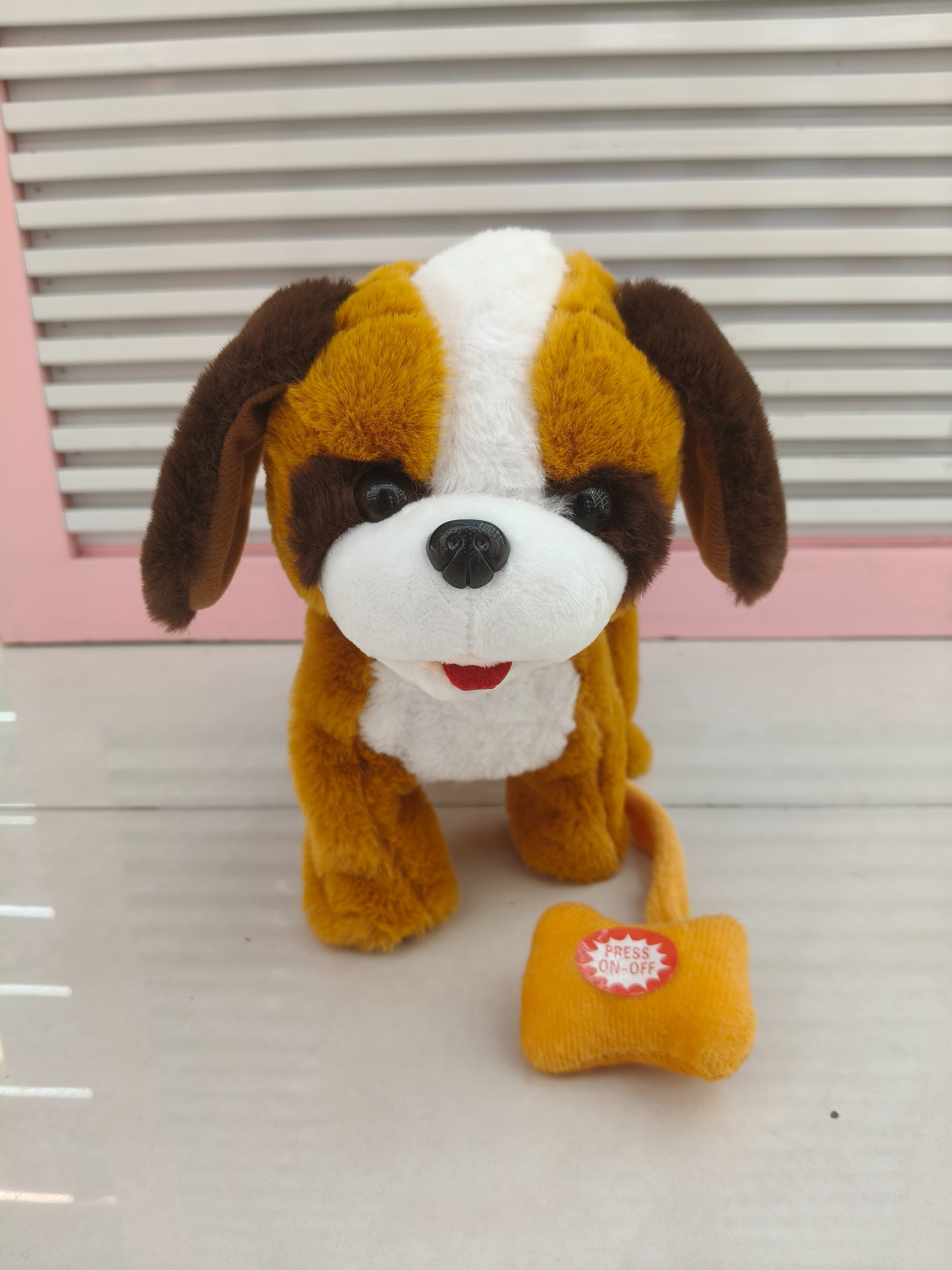 A children's toy dog that can sing while walking is a simulation of a plush electric leash dog from Shenbo Mei with 60 songs Item Picture