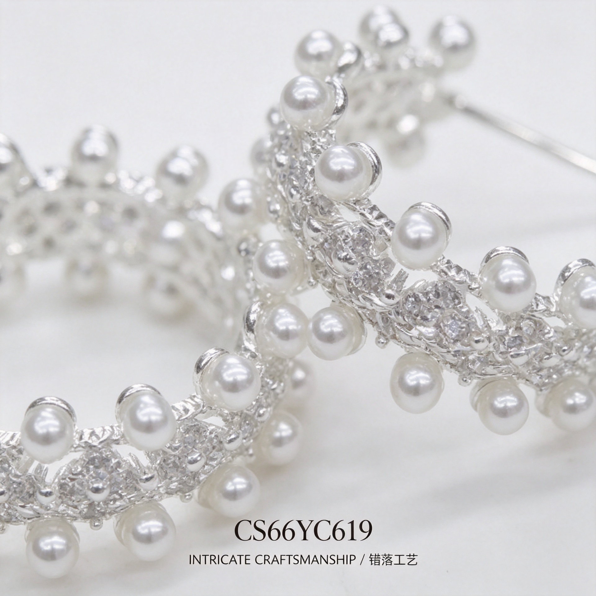 Chunshi Original Chinese-style pearl earrings, women's accessories, stud earrings and silver needle earrings details Picture