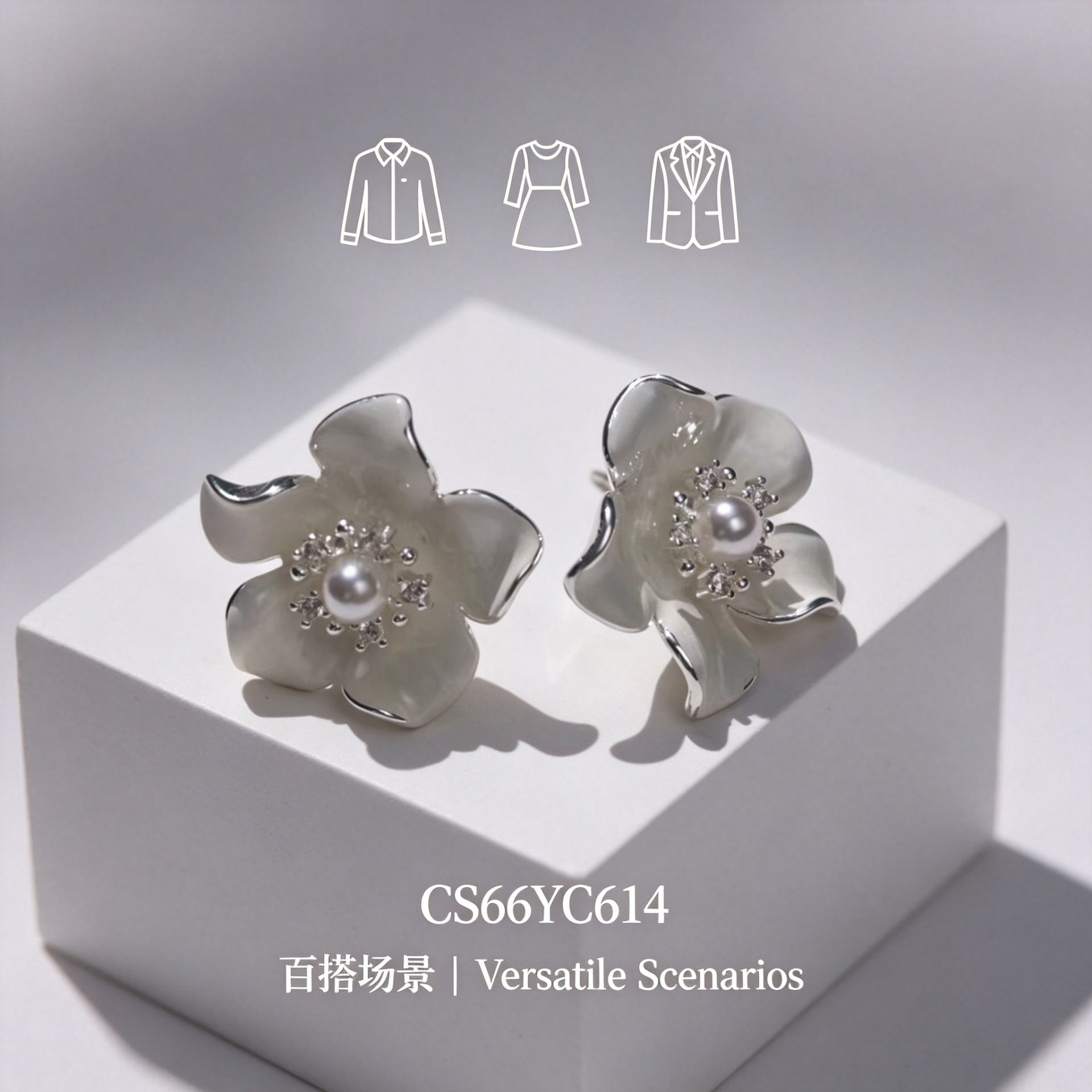 Chunshi Original Cross Ear Ring Earrings 925 Silver jewelry New Chinese-style earrings Item Picture