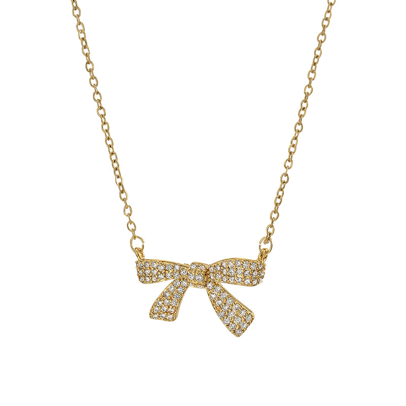 This unique and stylish bow necklace is a versatile daily accessory. It features a Korean collarbone chain that is elegant, dignified and sweet pic 8