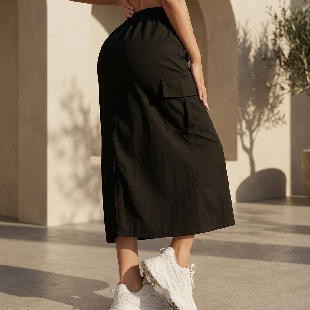 2026 Fashion wholesale American retro workwear skirt for women, spring and autumn elastic high-waisted, slimming, mid-length slit skirt Application Scenario