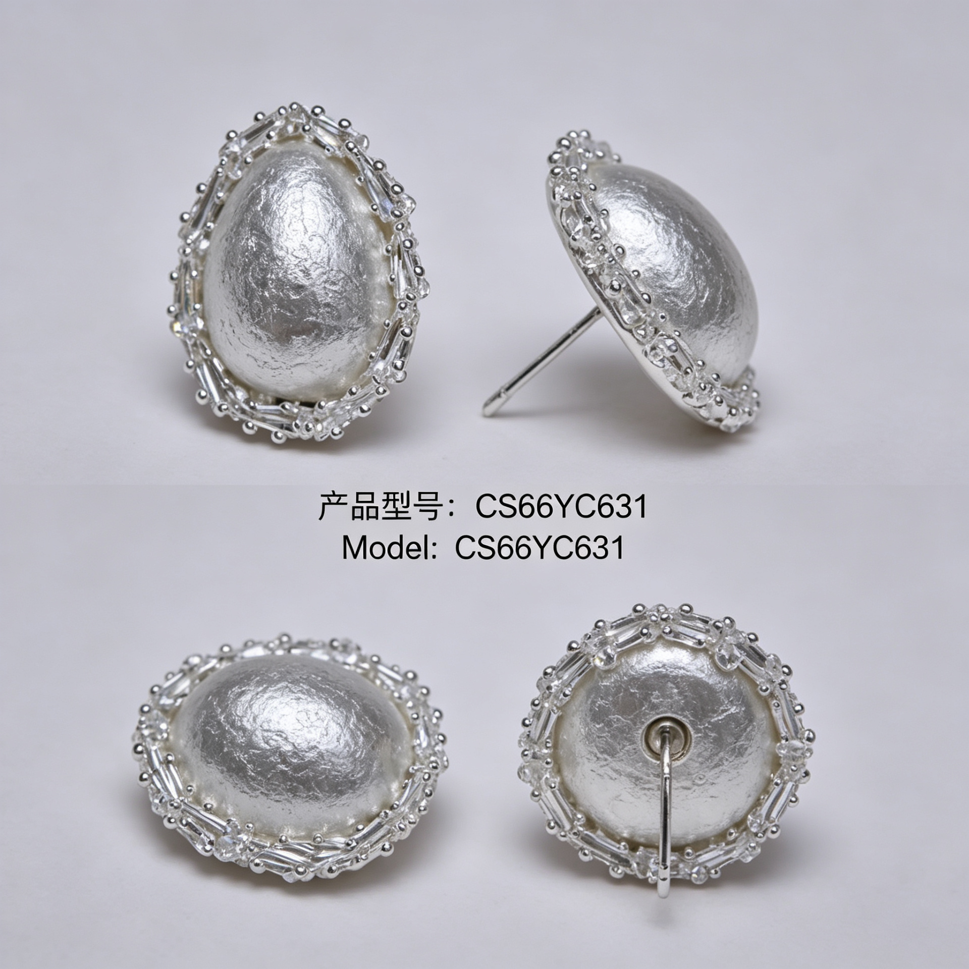 Chunshi Original silver pearl Earrings, women's Chinese-style stud silver needle earrings Application Scenario