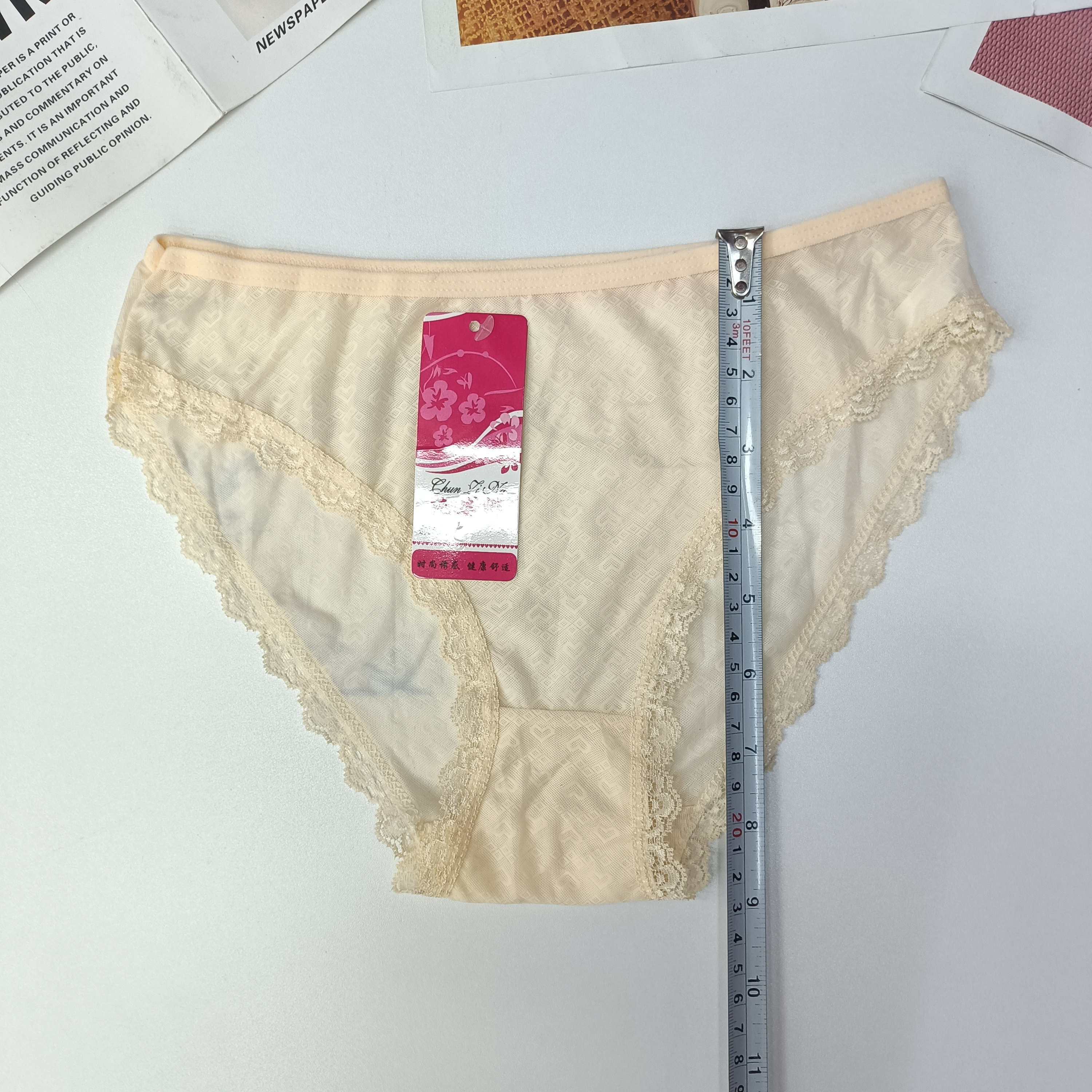 内裤/夏季高腰内裤/内裤女士高腰舒适/一次性内裤/伪女白底实物图