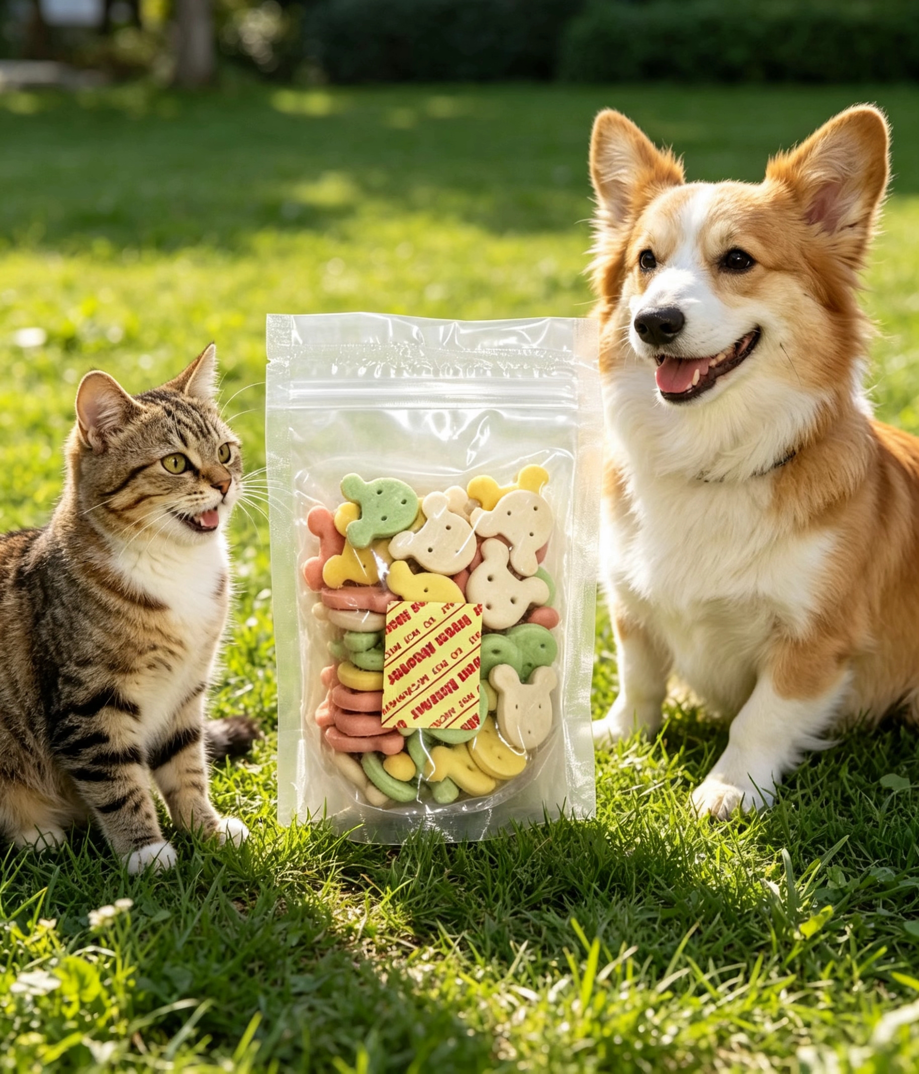 Dog snacks, colorful animal-shaped cookies, beef cubes, Teddy bear, Samoyed dog, puppy reward, small snacks, crispy cookies details Picture