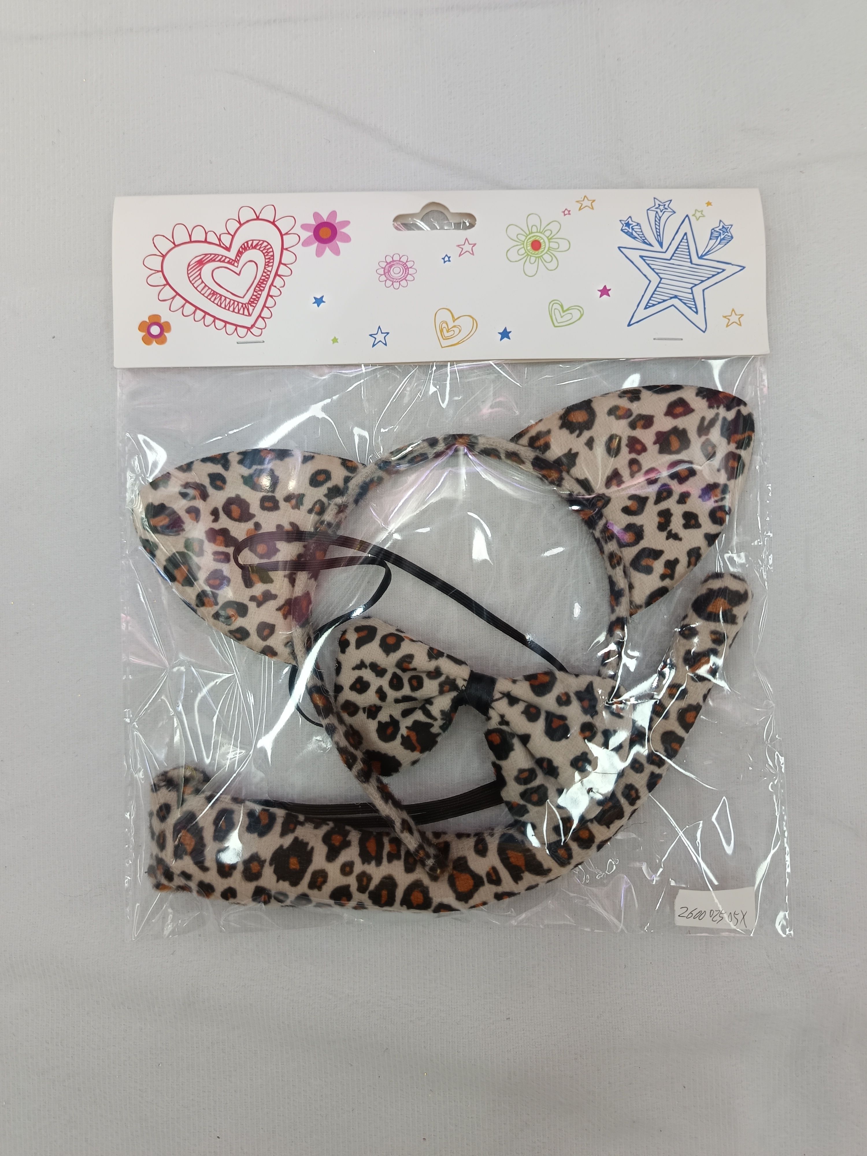 豹纹猫耳儿童发箍套装 