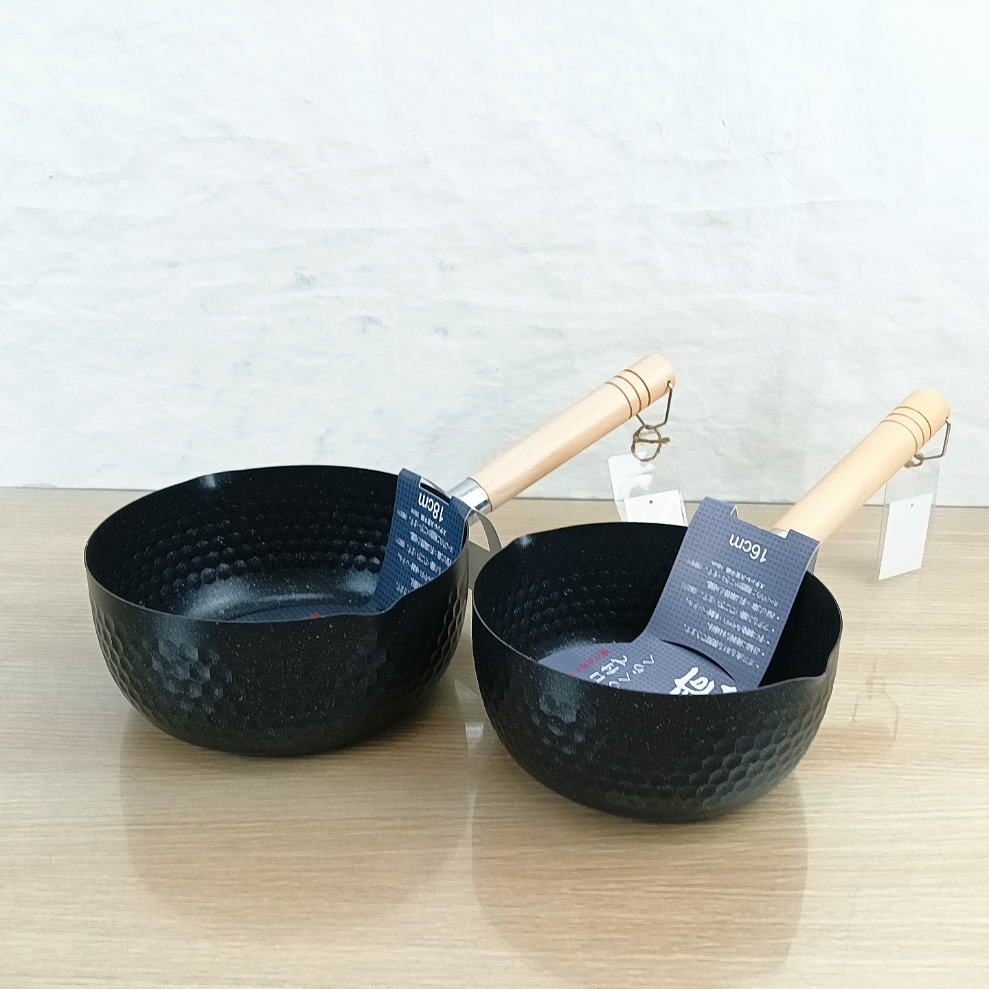 DF68244 Japanese hammer-patterned snow flat pot, multi-functional tourmaline non-stick pot, small milk pot, baby food pot, small pot, DF TRADINGHOUSE Item Picture