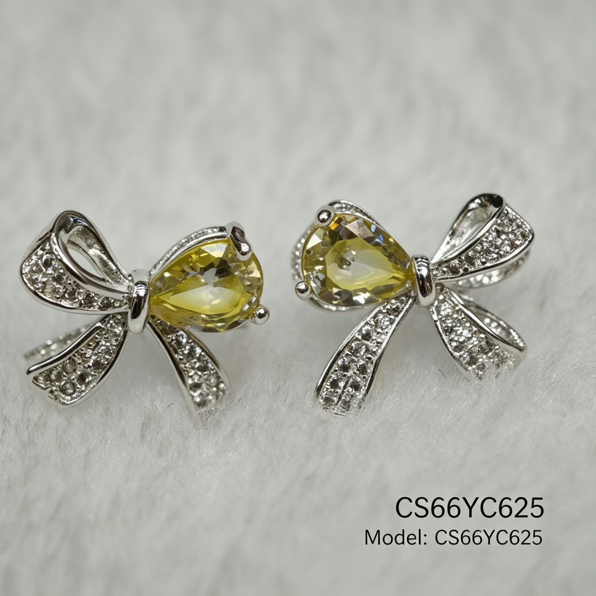 Chunshi Original Silver bow pearl Stud Earrings 925, silver set with teardrop sapphire and small diamond earrings 101752950 Application Scenario