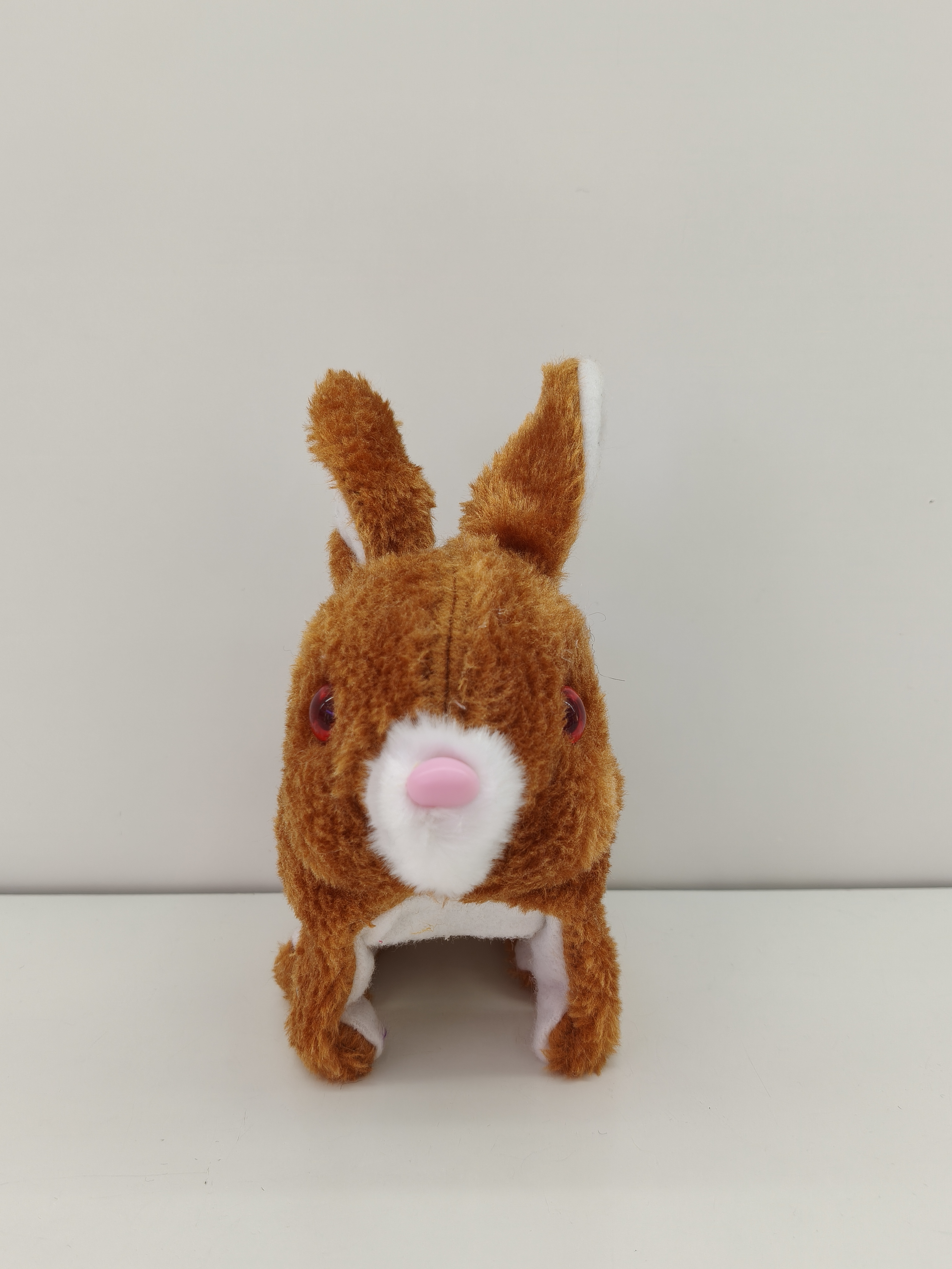 The red-eyed colorful rabbit can walk, make sounds and has bright eyes. It's a plush toy of a colorful puppy, a cute puppy toy for children Application Scenario