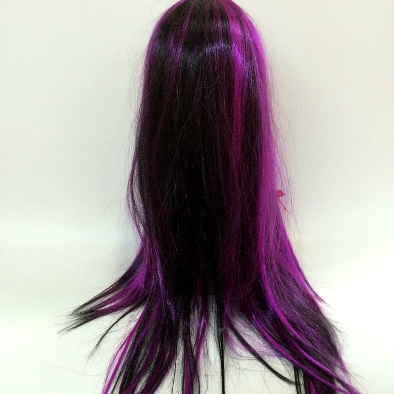 Yiwu Qianfang Toy Store's purple and black two small braided straight hair witch wigs Specification image