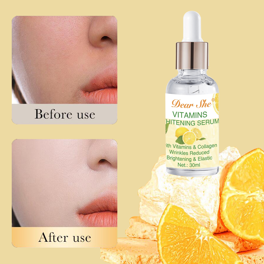 DEAR SHE Cross-border VC Essence Serum 50ml Facial Moisturizing and Brightening Vitamin C Skin Care Liquid Application Scenario