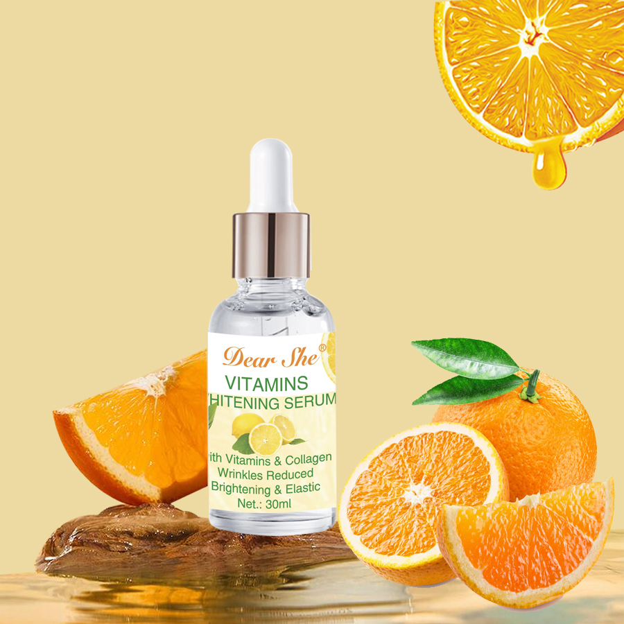 DEAR SHE Cross-border VC Essence Serum 50ml Facial Moisturizing and Brightening Vitamin C Skin Care Liquid details Picture
