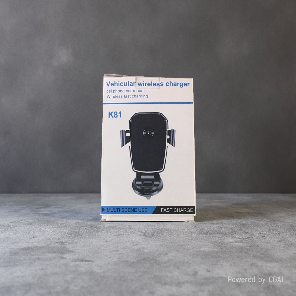K81车载无线充电器含原装包装盒 快充兼容多品牌手机支架