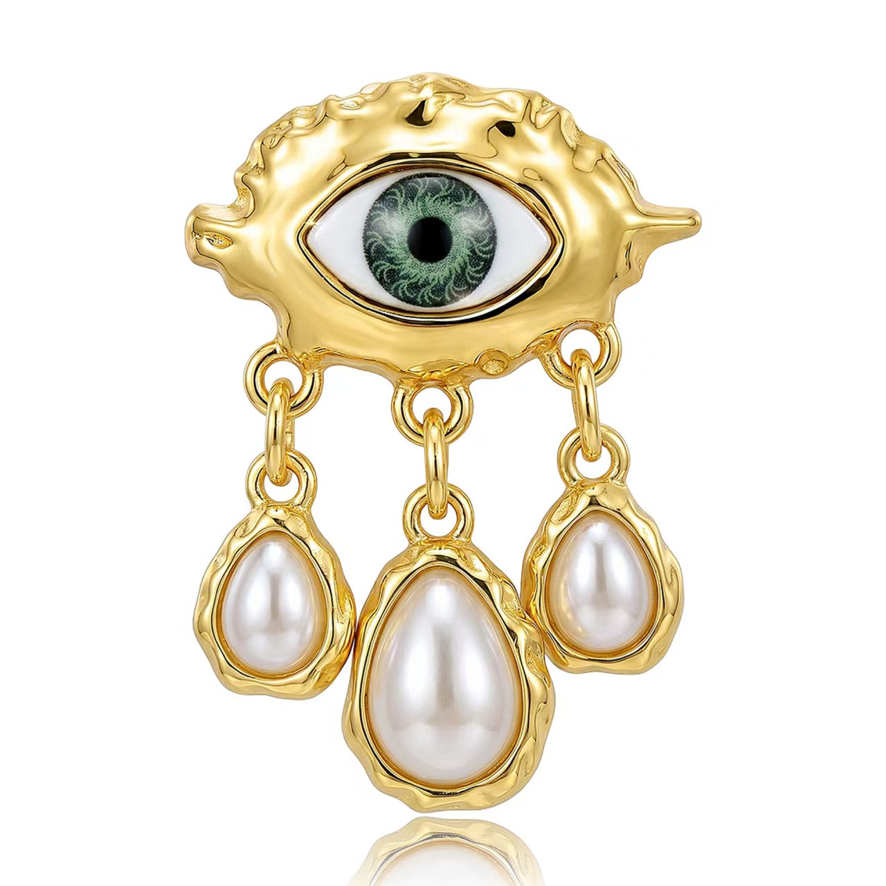 A simple and stylish lady, Ya Jin - eye brooch, suit coat, versatile clothing accessories, corsage details Picture