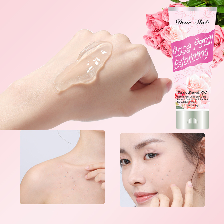 Dear She Rose Hydrating Moisturizing Cleansing Exfoliating Gel Cross-border Exclusive Application Scenario