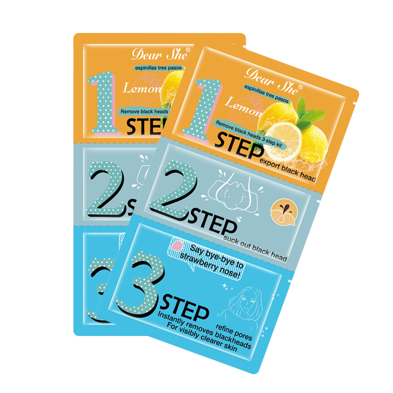 DEAR SHE Lemon Blackhead Removal Nasal Mask Three-Step Pore Cleansing Blackhead Removal Moisturizing Nasal Mask Item Picture
