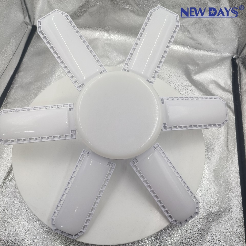 NEWDAYS brand cross-border new LED bulb leaf lamp, King Kong six-leaf +1 eye-protecting non-flicker folding lamp, Screw E27-port energy-saving high-brightness lighting lamp bulb leaf lamp bulb Specification image