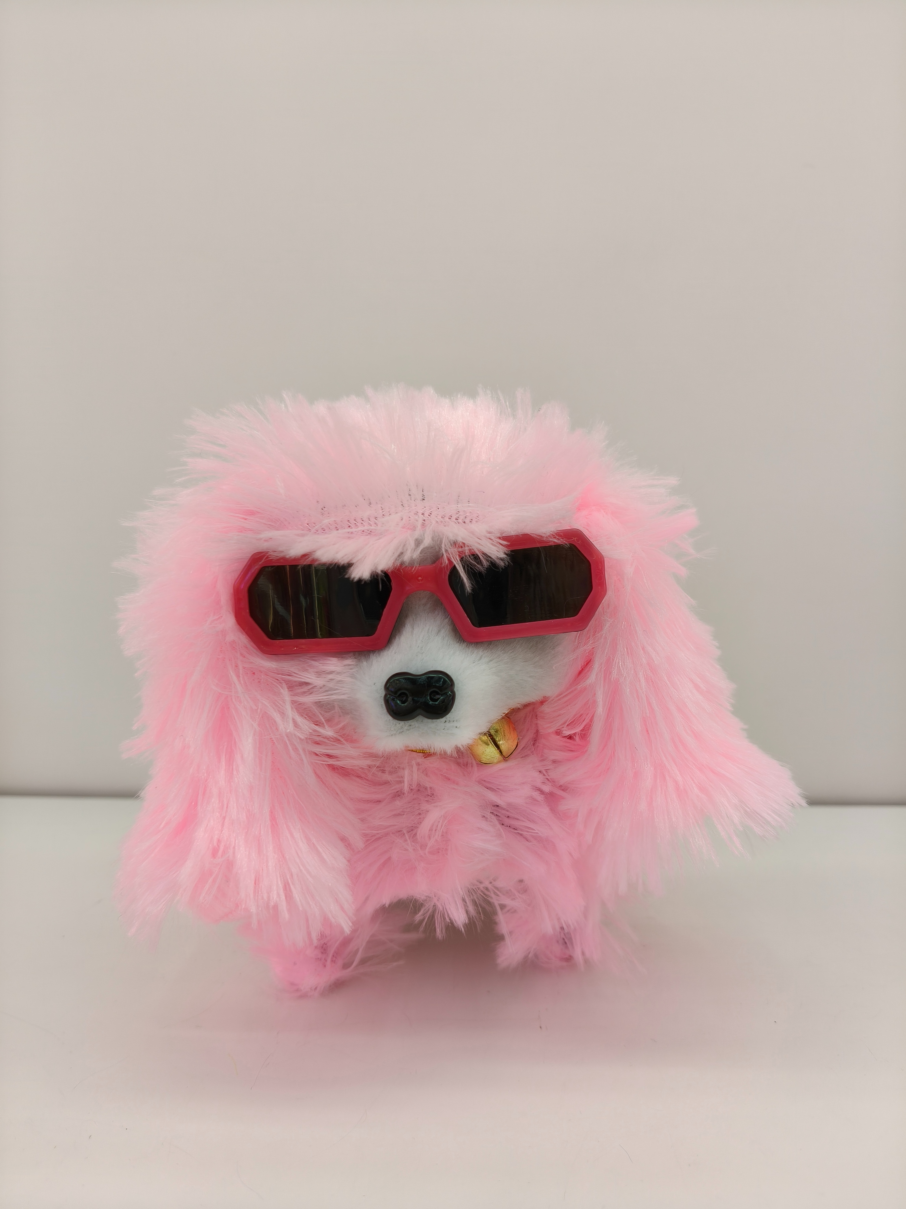 Long-eared, glasses, skirt, dog, plush puppy doll, a cute toy puppy that can walk and bark Specification image