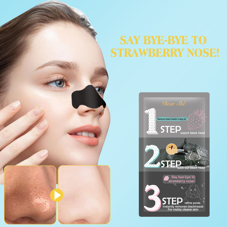 DEAR SHE Bamboo Charcoal Blackhead Nose Mask Deep Cleansing Blackhead Removal Mask Blackhead Killer details Picture