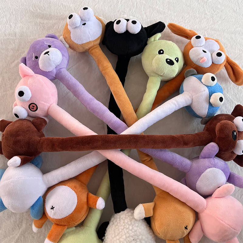 Colorful long-necked animal creative 4-inch plush pendant, claw machine doll, key pendant, car schoolbag pendant, gift, cartoon transformation keychain, costume doll pendant, plush toy, cute wholesale Application Scenario