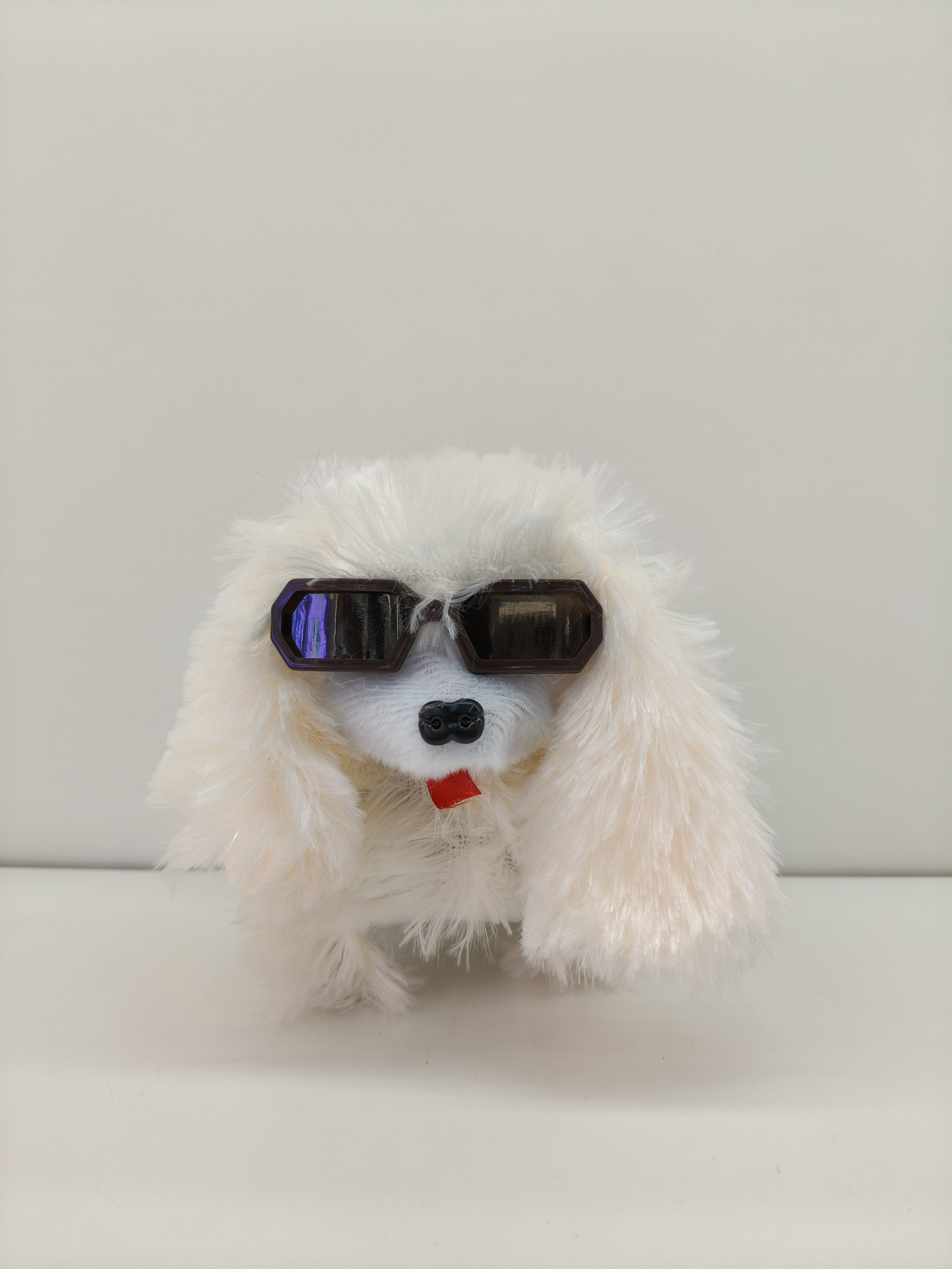 Long-eared, glasses, skirt, dog, plush puppy doll, a cute toy puppy that can walk and bark Item Picture
