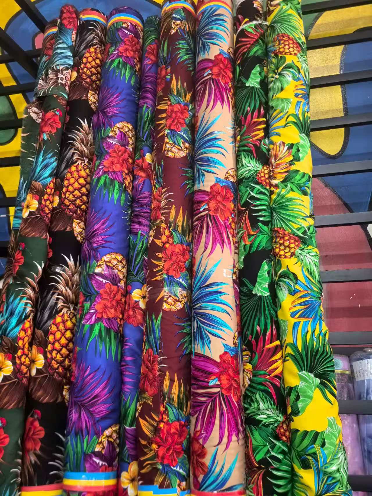 South Pacific tribe printed rayon fabric seaside vacation sun protection coverings one-piece wrap skirts factory wholesale viscose (rayon) fabric Qni clothing materials Item Picture