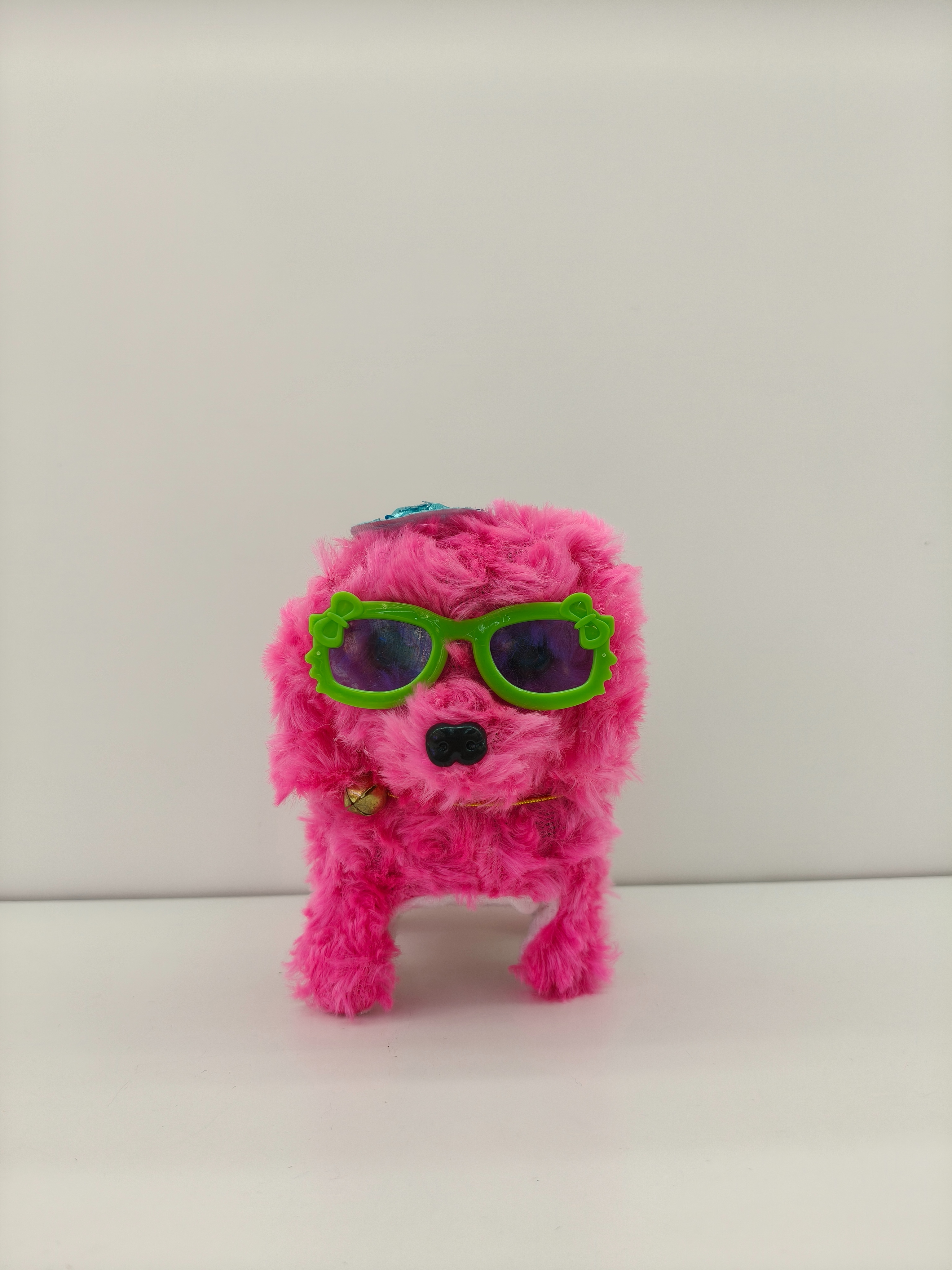 Sequined hat dog plush puppy doll, a cute toy puppy that can walk and bark details Picture